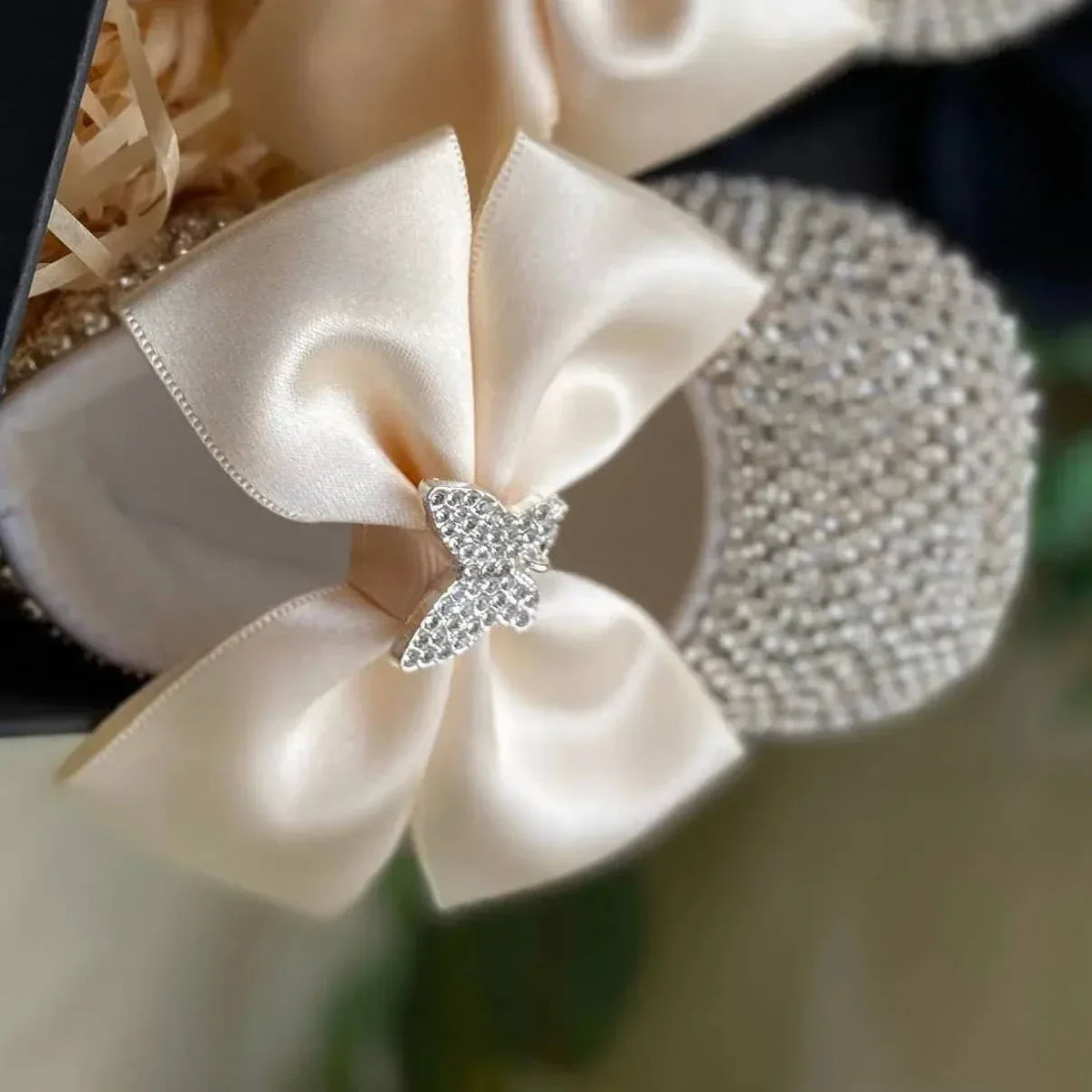 Baby Crystal Formal Shoes and Bow Set with Pink Bows - The Palm Beach Baby