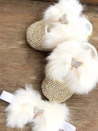 Baby Crystal Formal Shoes and Bow Set with Pink Bows - The Palm Beach Baby