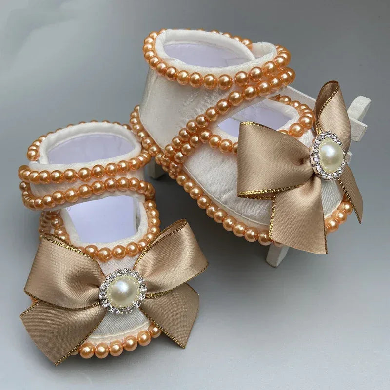 'Charlotte Elise' Lace Baby Girl Shoes for Special Occasions - The Palm Beach Baby