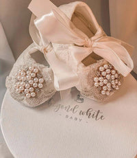 'Charlotte Elise' Lace Baby Girl Shoes for Special Occasions - The Palm Beach Baby