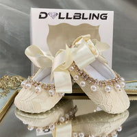 'Charlotte Elise' Lace Baby Girl Shoes for Special Occasions - The Palm Beach Baby