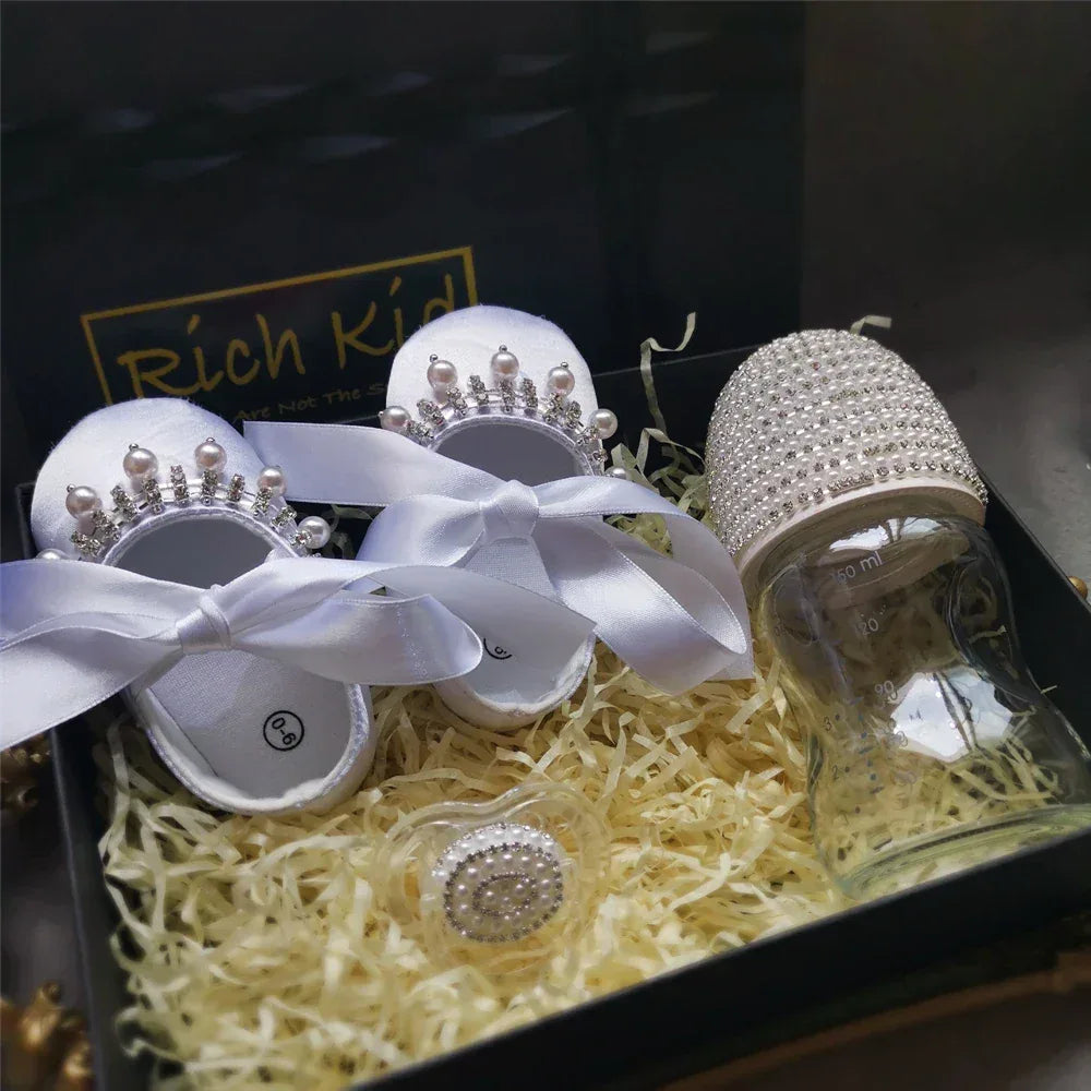 'Charlotte Elise' Lace Baby Girl Shoes for Special Occasions - The Palm Beach Baby