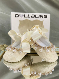 'Charlotte Elise' Lace Baby Girl Shoes for Special Occasions - The Palm Beach Baby