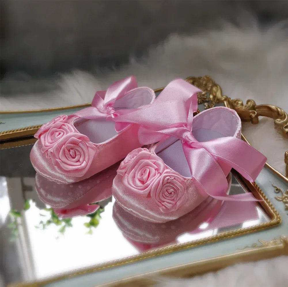 'Charlotte Elise' Lace Baby Girl Shoes for Special Occasions - The Palm Beach Baby