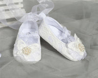 'Charlotte Elise' Lace Baby Girl Shoes for Special Occasions - The Palm Beach Baby
