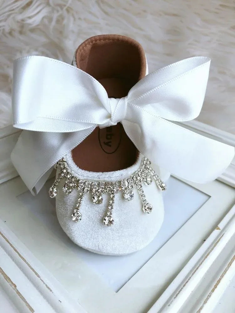 'Charlotte Elise' Lace Baby Girl Shoes for Special Occasions - The Palm Beach Baby
