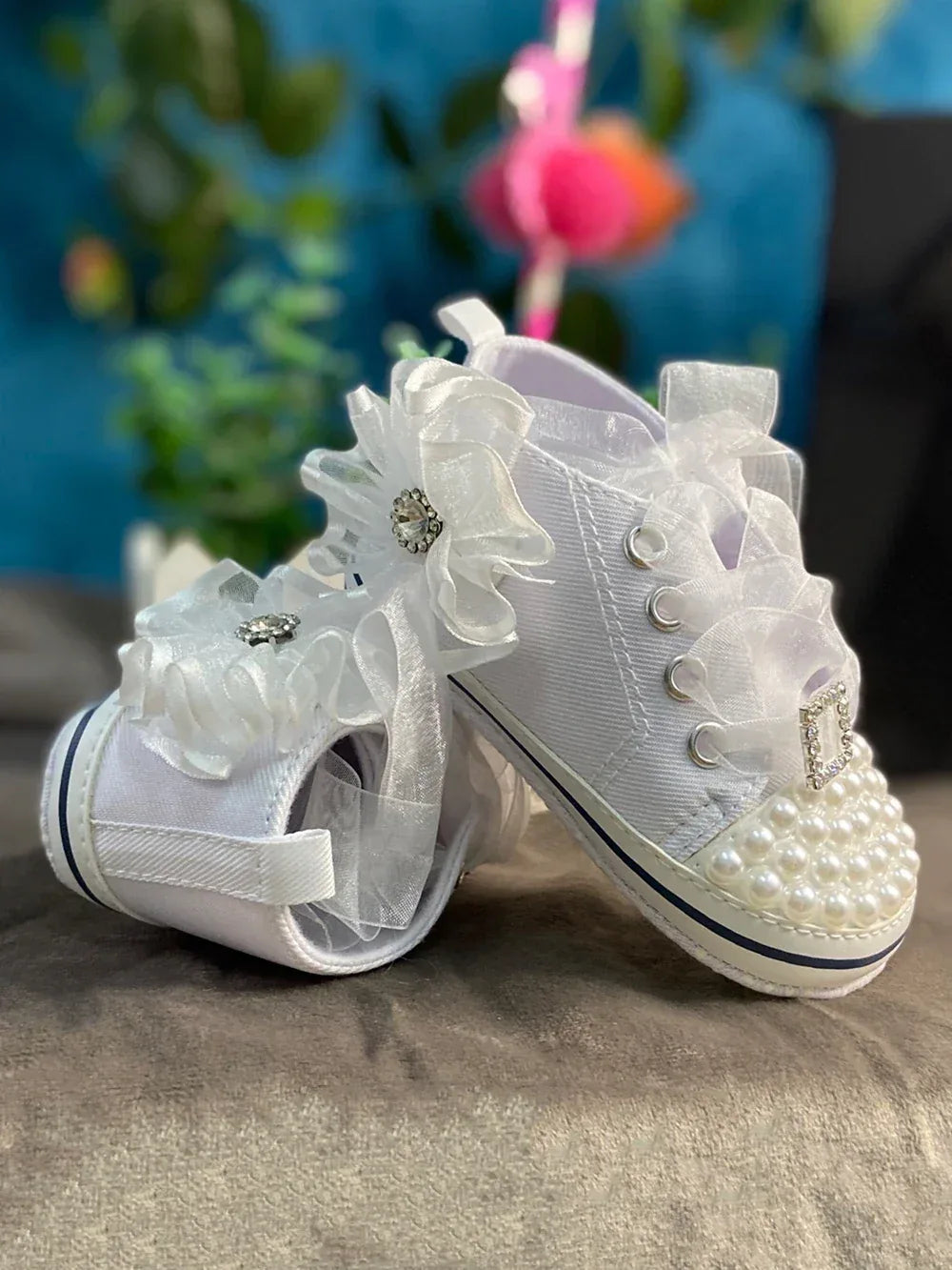 'Charlotte Elise' Lace Baby Girl Shoes for Special Occasions - The Palm Beach Baby