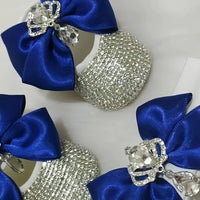 Rhinestone Baby Girl Formal Shoes Set with Satin Bows - The Palm Beach Baby