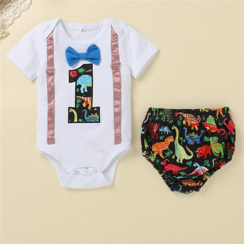 babies and kids Clothing dinosaur / 6-9M "Dino-mite Birthday Boy" And Other Fun-Themed First Birthday Outfits -The Palm Beach Baby
