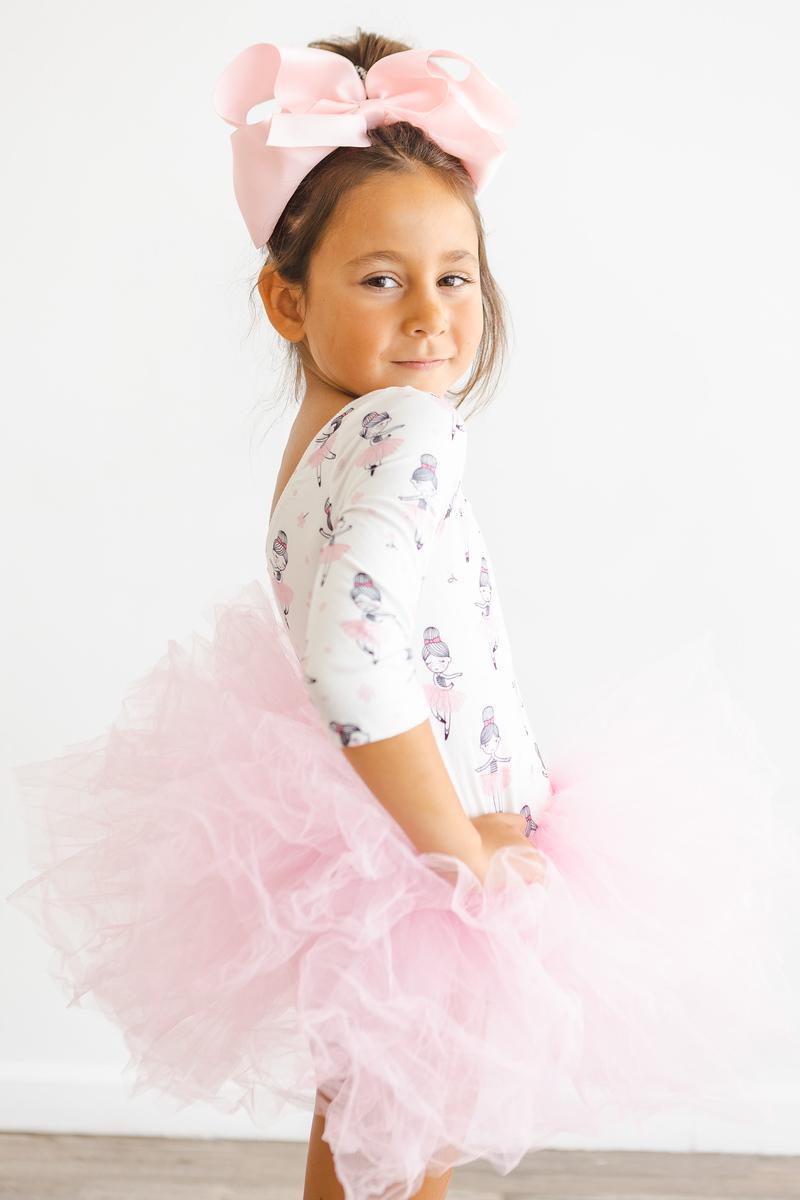 Playful Ballerina 3/4 Tutu Leotard by Mila & Rose® in vibrant color, perfect for twirls and smiles.