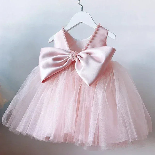  Elegant V Back Dress for Girls - 4 Stylish Colors, Perfect for Special Occasions - The Palm Beach Baby