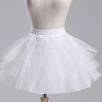white girls tutu skirt with elastic waistband, layered tulle for toddlers and kids