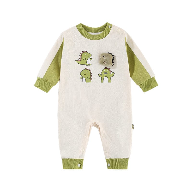 babies and kids clothes Apricot / 66cm Dyno-mite Dinosaur-Themed Romper -The Palm Beach Baby