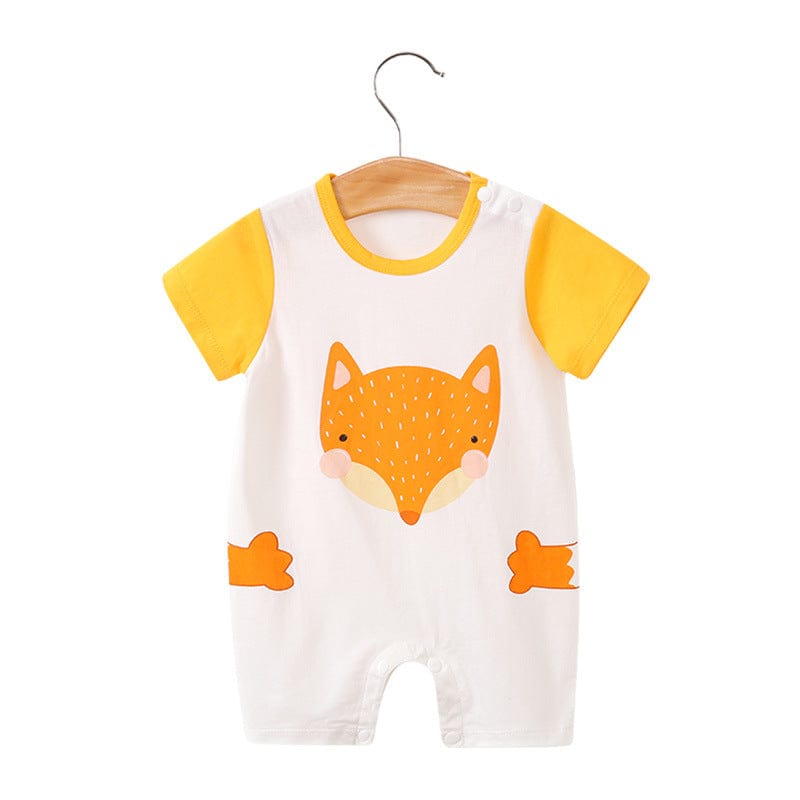 babies and toddlers clothes 2281 Fox / 59cm "Ano-Mania" Animal Print Rompers -The Palm Beach Baby