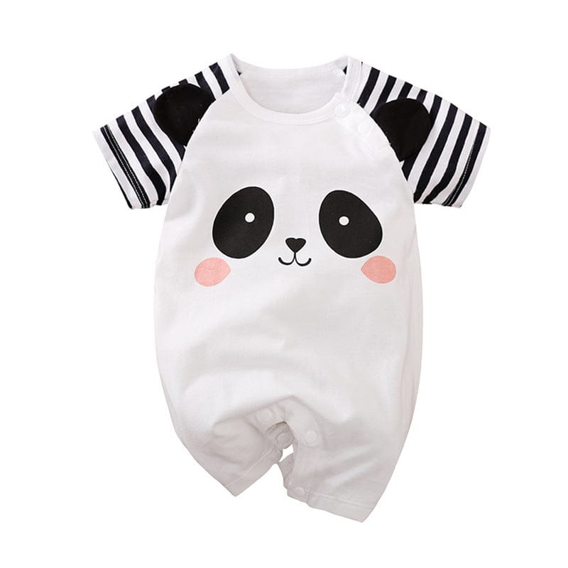 babies kids clothes 007 Bear / 59cm "Animal Cutie" Animal-Themed Short-Sleeved Romper -The Palm Beach Baby