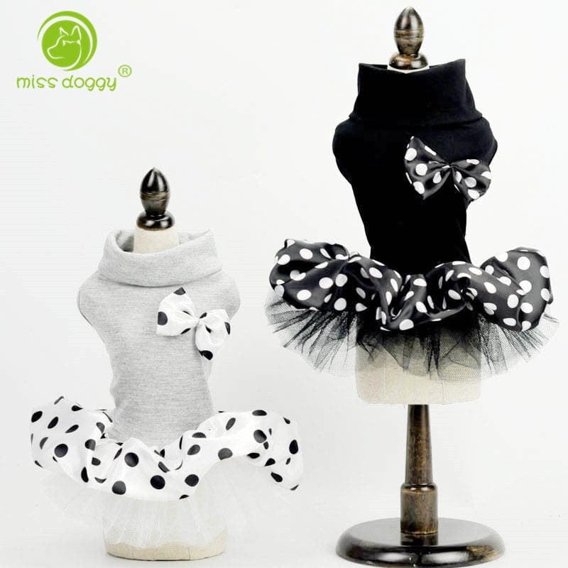 pet clothes DIVA Pet "Polka Dotted Pup" Tutu Dress -The Palm Beach Baby