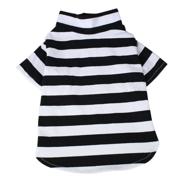 Pet Clothing Black / S "Stripe Cutie" Turtleneck Pet Shirt - 4 Colors -The Palm Beach Baby