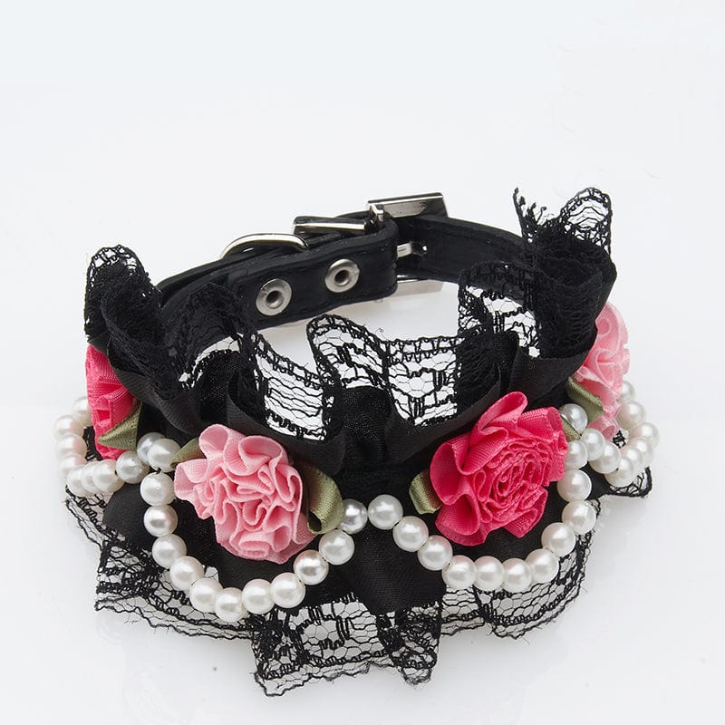 Pet collar DIVA Pet Elegant Floral Collar - 3 Colors -The Palm Beach Baby