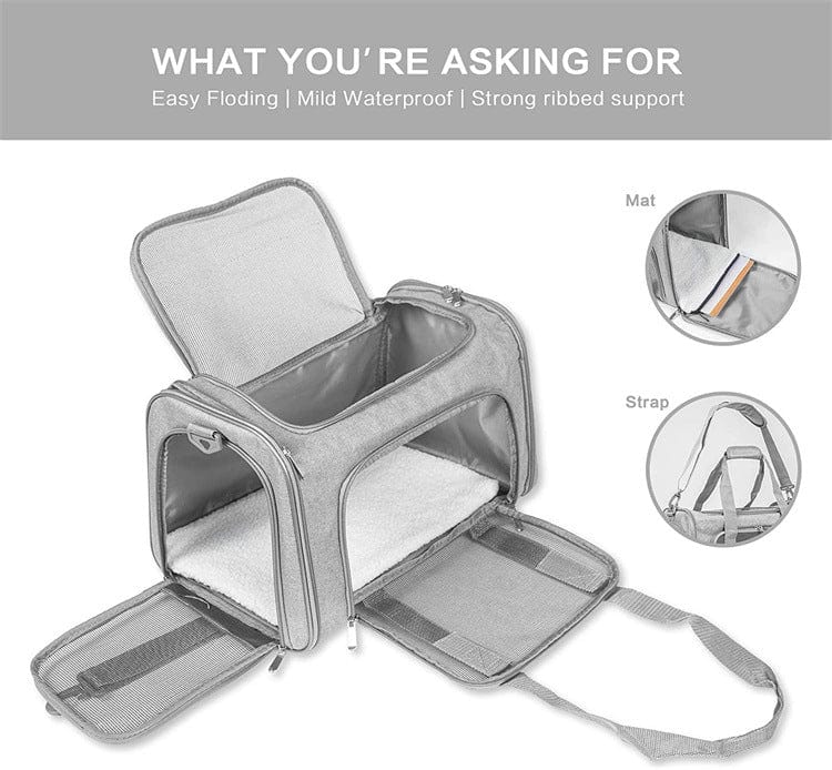 pet transport Comfortable Cross-Body Small Pet Portable Bag - 4 Colors -The Palm Beach Baby