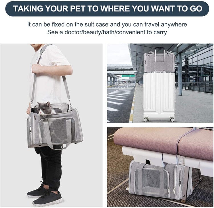 pet transport Comfortable Cross-Body Small Pet Portable Bag - 4 Colors -The Palm Beach Baby