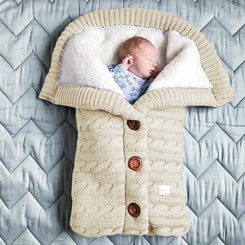 babies accessories Sleeping Bag - Beige / 70*40cm Cozy Warm Knitted Infants Sleeping Envelope -The Palm Beach Baby