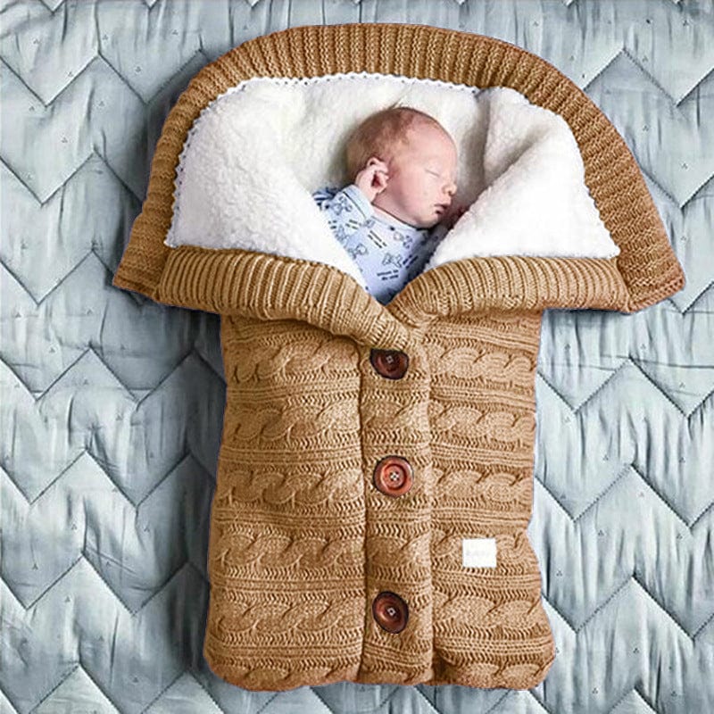 babies accessories Sleeping Bag - Khaki / 70*40cm Cozy Warm Knitted Infants Sleeping Envelope -The Palm Beach Baby