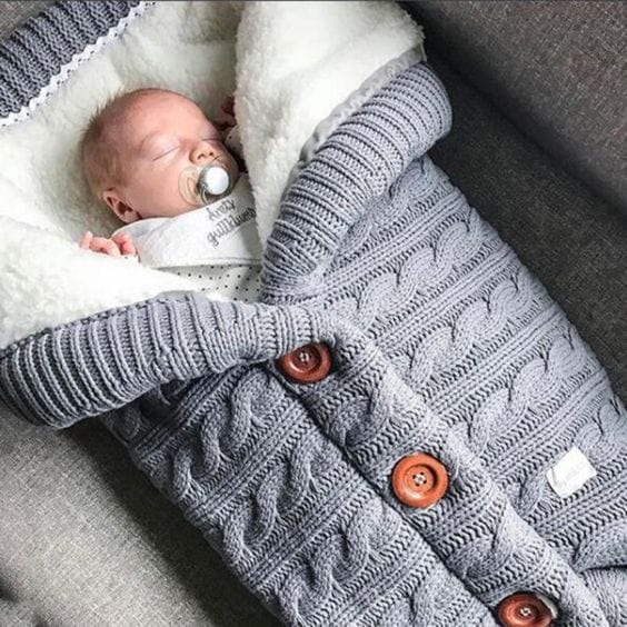 babies accessories Sleeping Bag - Medium Grey / 70*40cm Cozy Warm Knitted Infants Sleeping Envelope -The Palm Beach Baby