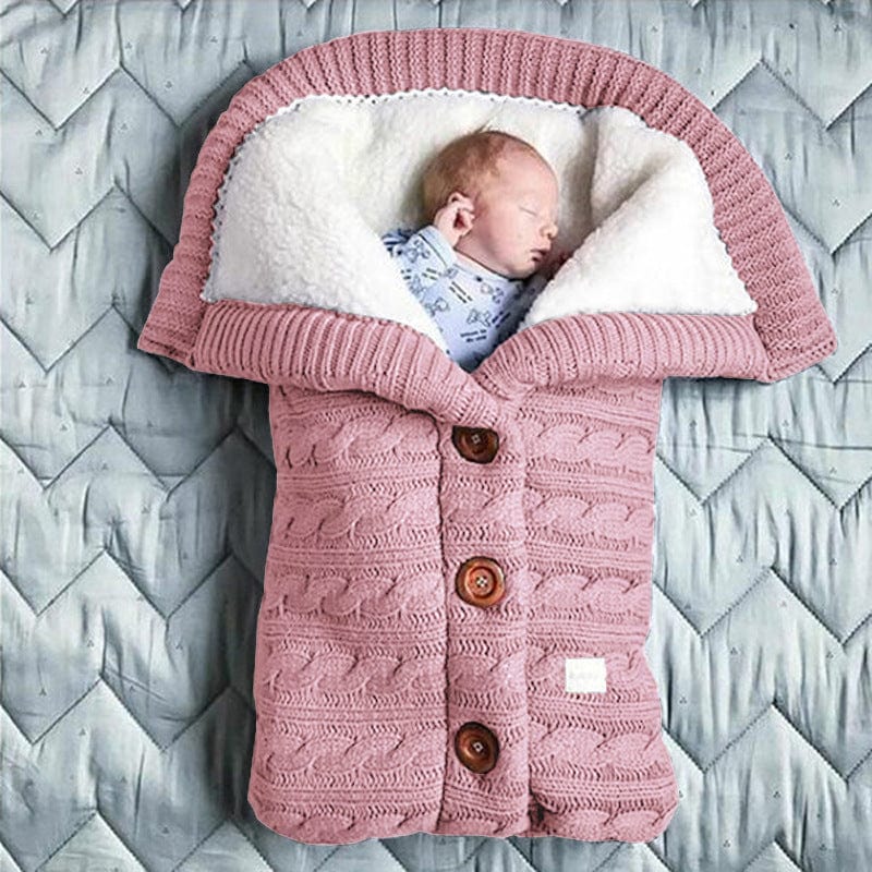 babies accessories Sleeping Bag -  Pink / 70*40cm Cozy Warm Knitted Infants Sleeping Envelope -The Palm Beach Baby