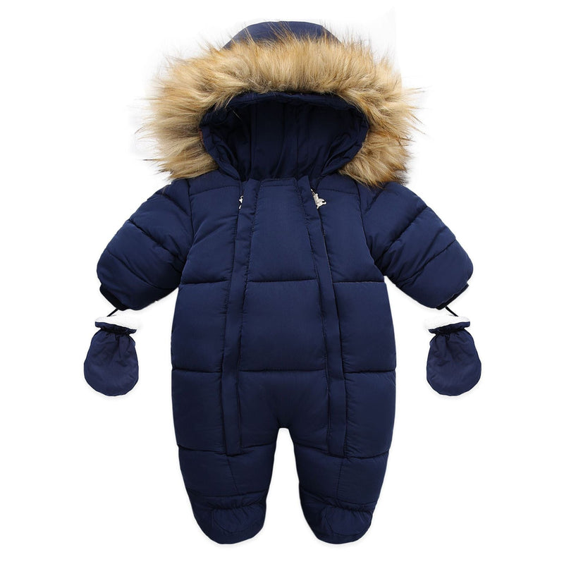 kids and babies clothing Winter-Warm Quilted 1PC Snowsuit Romper -The Palm Beach Baby