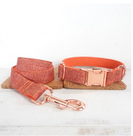 pet collar and leash Dog Collar Leash Set / XS DAPPER Pet Orange Bowtie Collar And Leash -The Palm Beach Baby