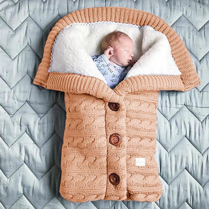 babies accessories 3 Button Sleeping Bag - Orange / 70*40cm Cozy Warm Knitted Infants Sleeping Envelope -The Palm Beach Baby