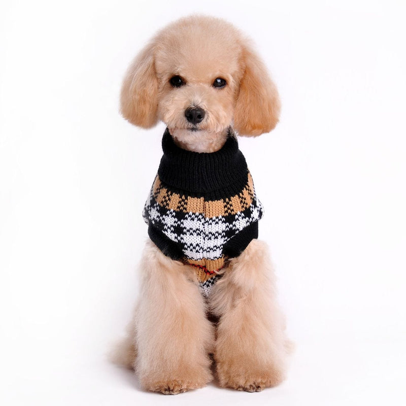 Pet clothes DAPPER Pet Classic Plaid Knit Sweater -The Palm Beach Baby