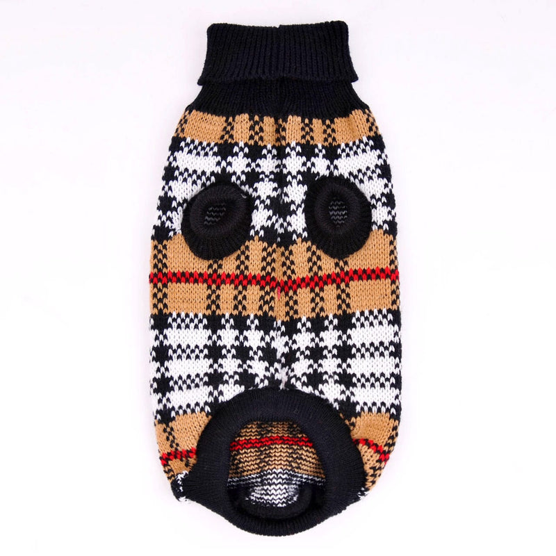 Pet clothes DAPPER Pet Classic Plaid Knit Sweater -The Palm Beach Baby