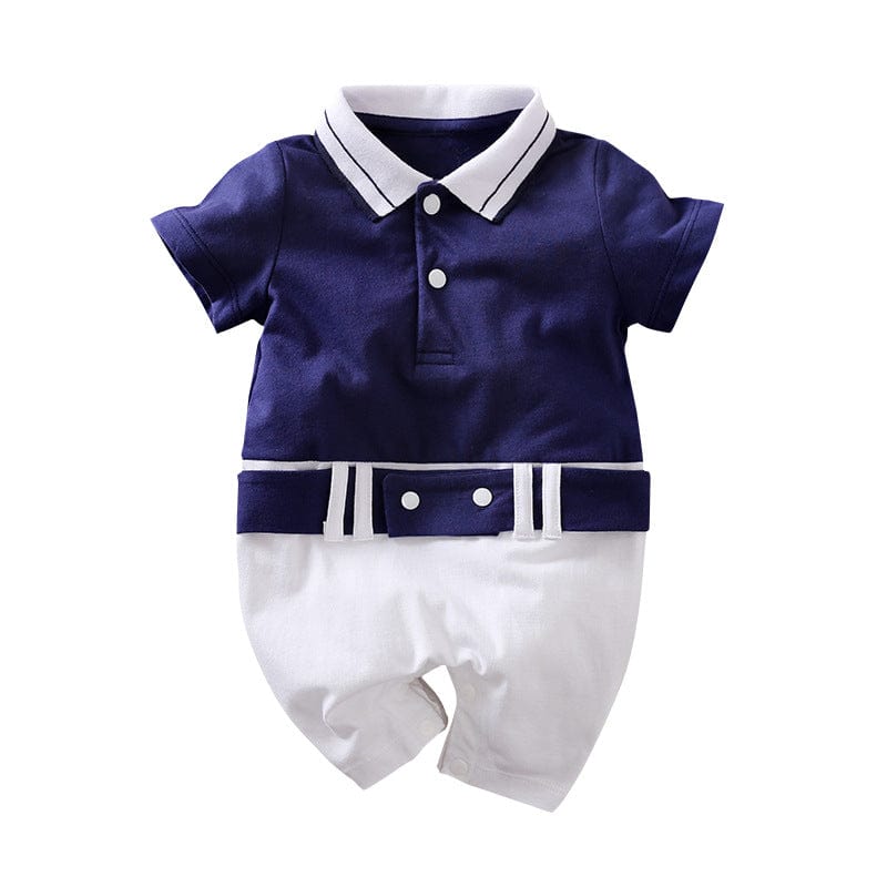 babies and kids clothing 3025 Cangqing / 80cm Copy of Copy of "Benjamin" Boy's Classic Romper -The Palm Beach Baby