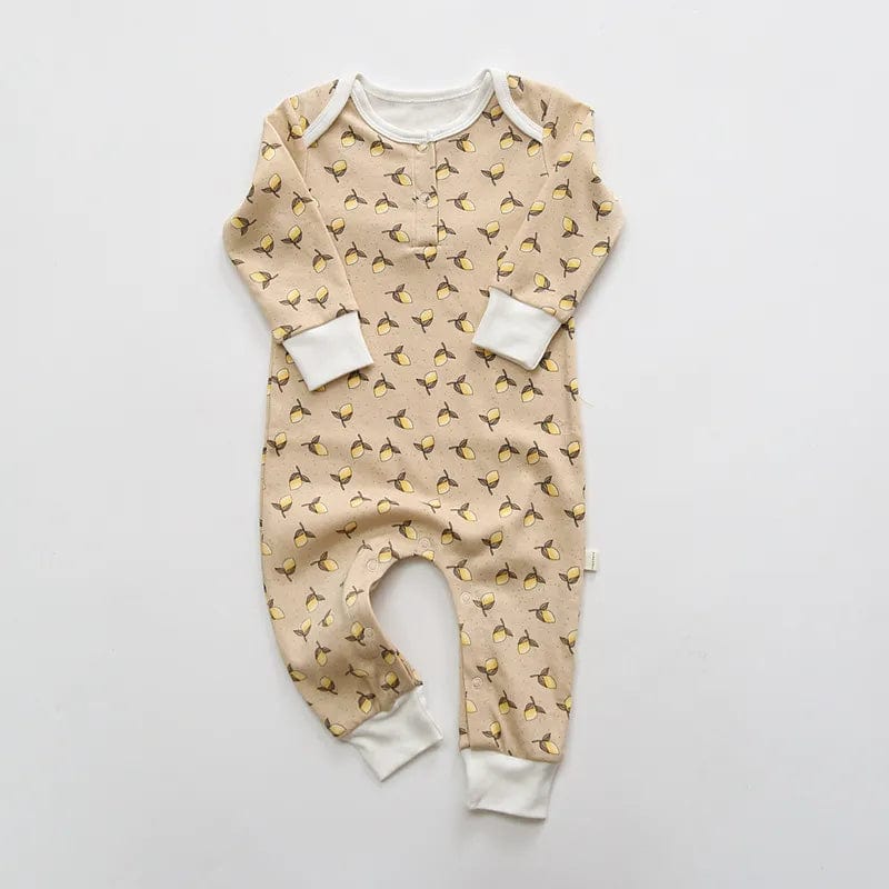 babies and kids Clothing Sandy Beige / 0-3M "Autumn Naturals" Children's Romper -The Palm Beach Baby