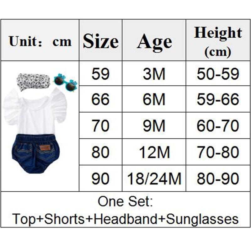 babies and kids Clothing "Pammy-Ann"  Embroidered  Birthday Denim Bloomer 4 PC Set -The Palm Beach Baby