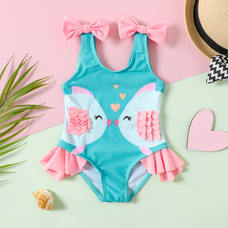 babies and kids Clothing Multi-color / 3-6Months "Little Fish" Baby's One-Piece Swimsuit -The Palm Beach Baby