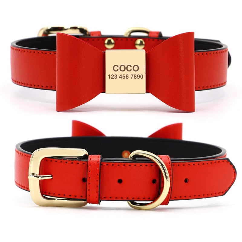 pet collar Red / 21-27.5cm DAPPER Pet - Bow Tie Collar - 4 Colors -The Palm Beach Baby