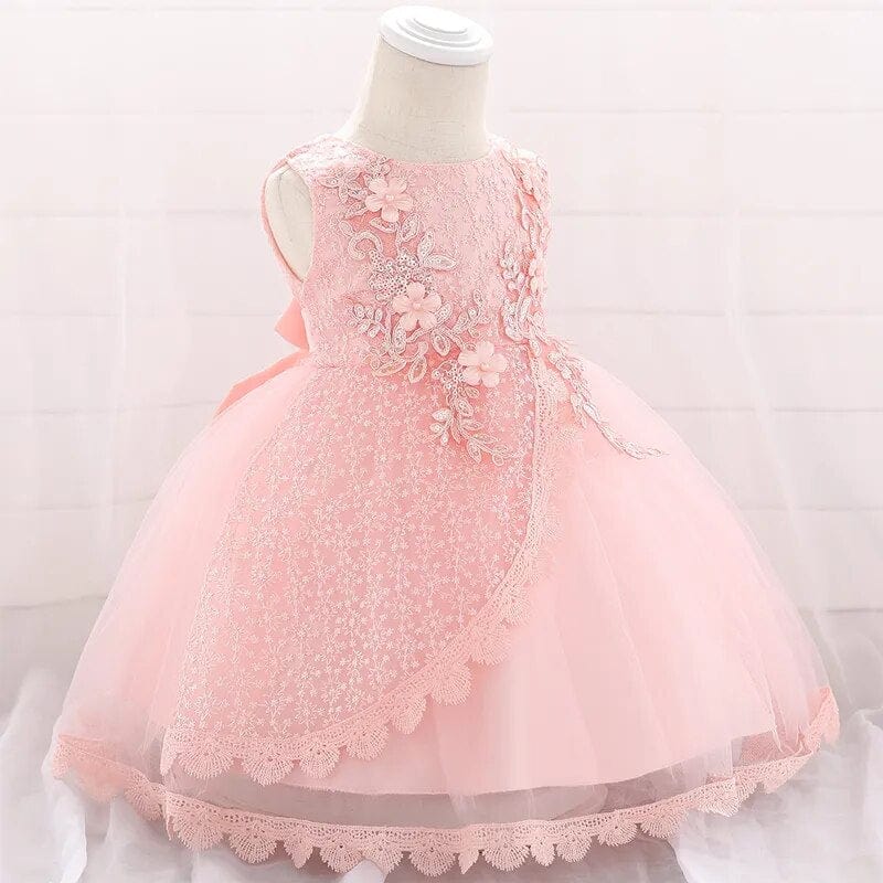 babies and kids Clothing "Zoe" Beaded Lace Special Occasion Dress -The Palm Beach Baby