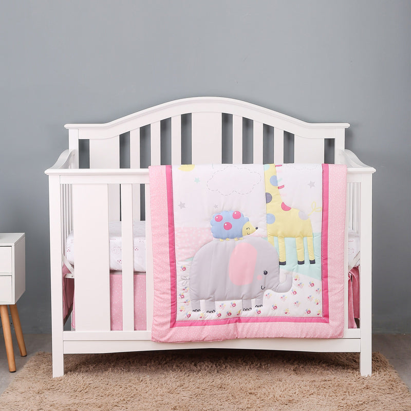 "Animal Crazy" 3PC Baby Crib Bedding Crib Set -The Palm Beach Baby
