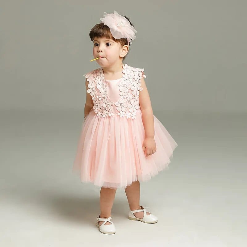 babies and kids Clothing 1782 pink / 3M "Priscilla"Lace Special Occasion Dress -The Palm Beach Baby