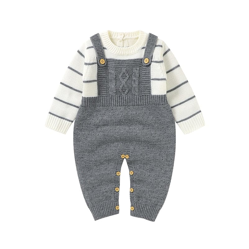 babies and kids Clothing 26-002 2 / 3M Baby's Cozy Warm Knitted Fall Rompers -The Palm Beach Baby