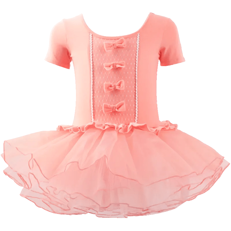 babies and kids Clothing 4 bow Short sleeve6 / 105 101cm to 105cm "Little Ballerina" Girls Ballet Dresses - Short-Sleeved -The Palm Beach Baby