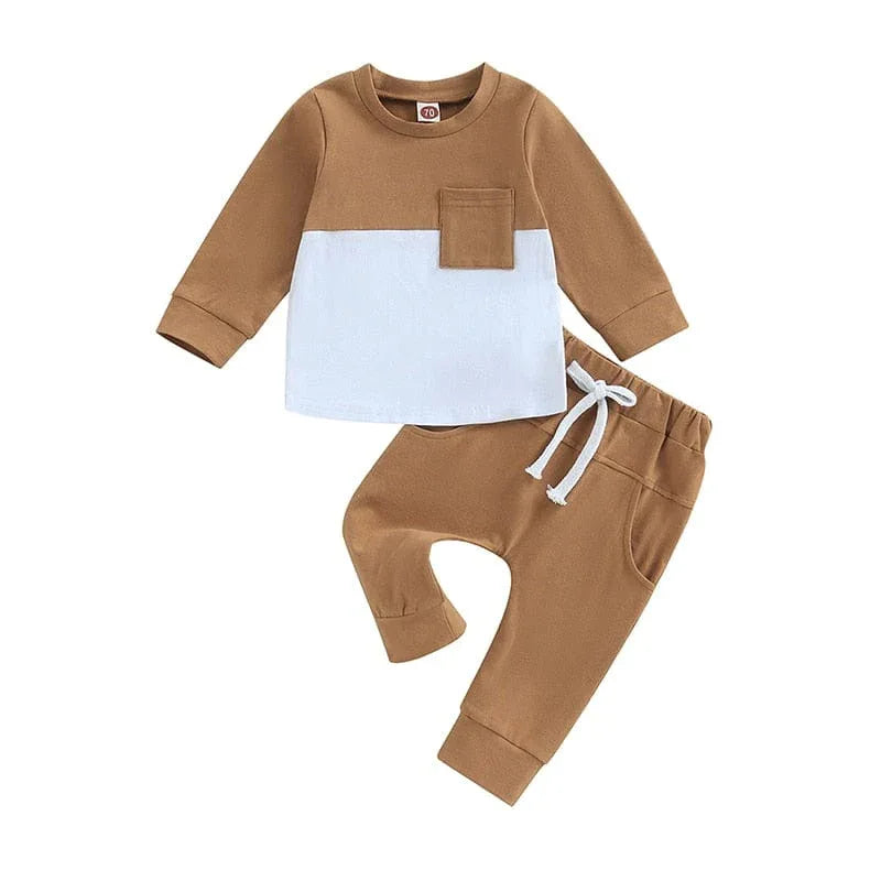 'Ryan' 2-PC Toddler Warmup Set - Elastic Waistband - 4 Sporty Colors - The Palm Beach Baby