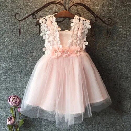 babies and kids Clothing As Photo Shows 1 / 2T "Kelliana" Floral Lace Tulle Dress 2 -The Palm Beach Baby