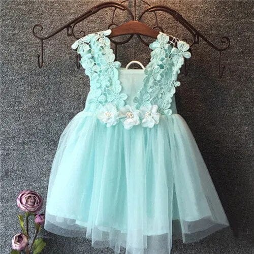 babies and kids Clothing As Photo Shows / 2T "Kelliana" Floral Lace Tulle Dress 2 -The Palm Beach Baby