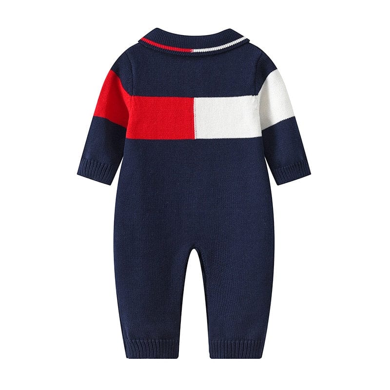babies and kids Clothing "Ash" Preppy Long-Sleeved Romper -The Palm Beach Baby