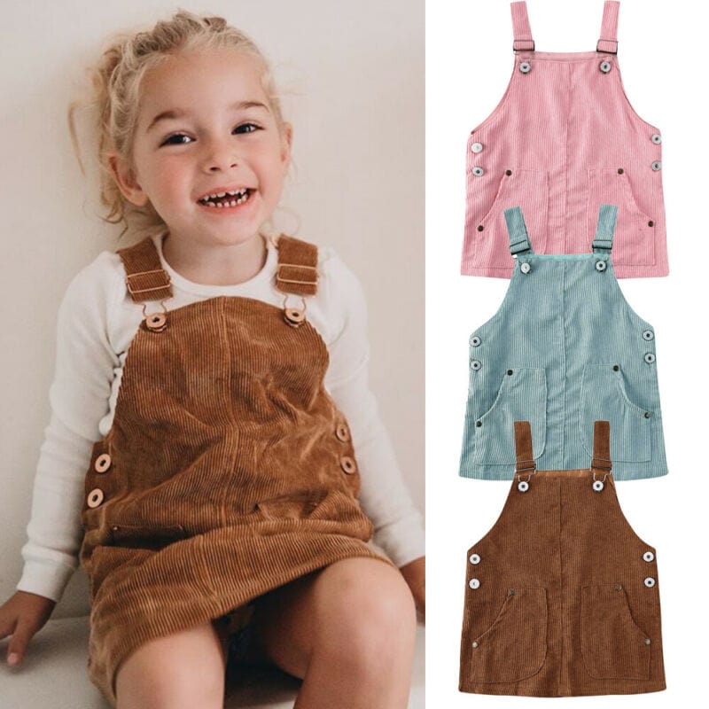 babies and kids Clothing "Audrey" Girl's Corduroy Ovall Dress - 3 Colors -The Palm Beach Baby