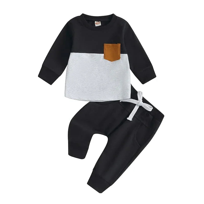 'Ryan' 2-PC Toddler Warmup Set - Elastic Waistband - 4 Sporty Colors - The Palm Beach Baby