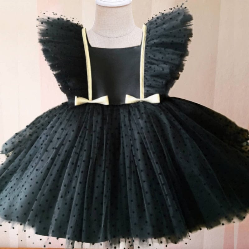 babies and kids Clothing Black / 6-12M 80 "Denise-Marie" Voile Special Occasion Dress -The Palm Beach Baby